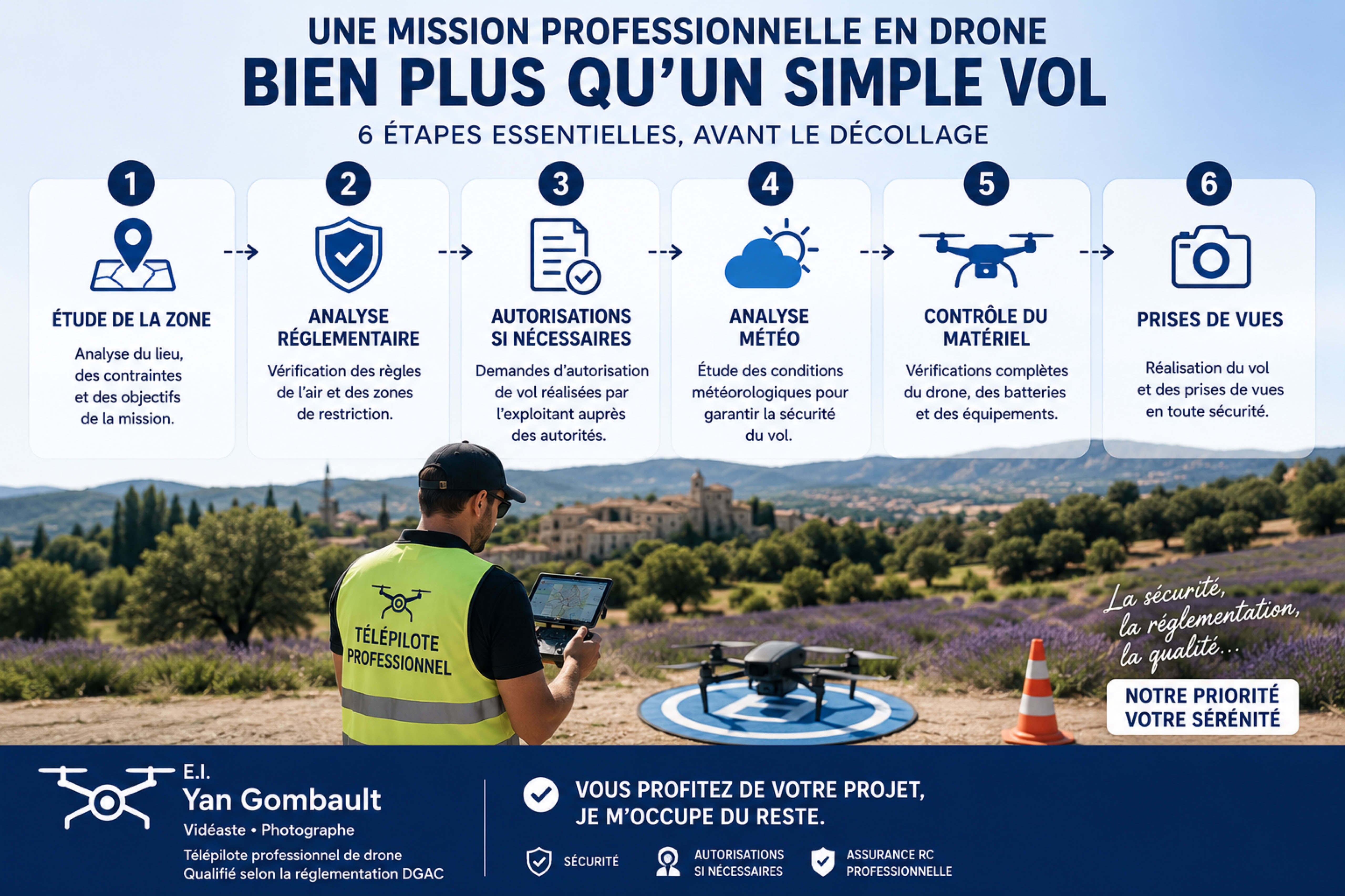 Une mission professionnelle en drone : bien plus qu'un simple vol